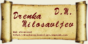 Drenka Milosavljev vizit kartica